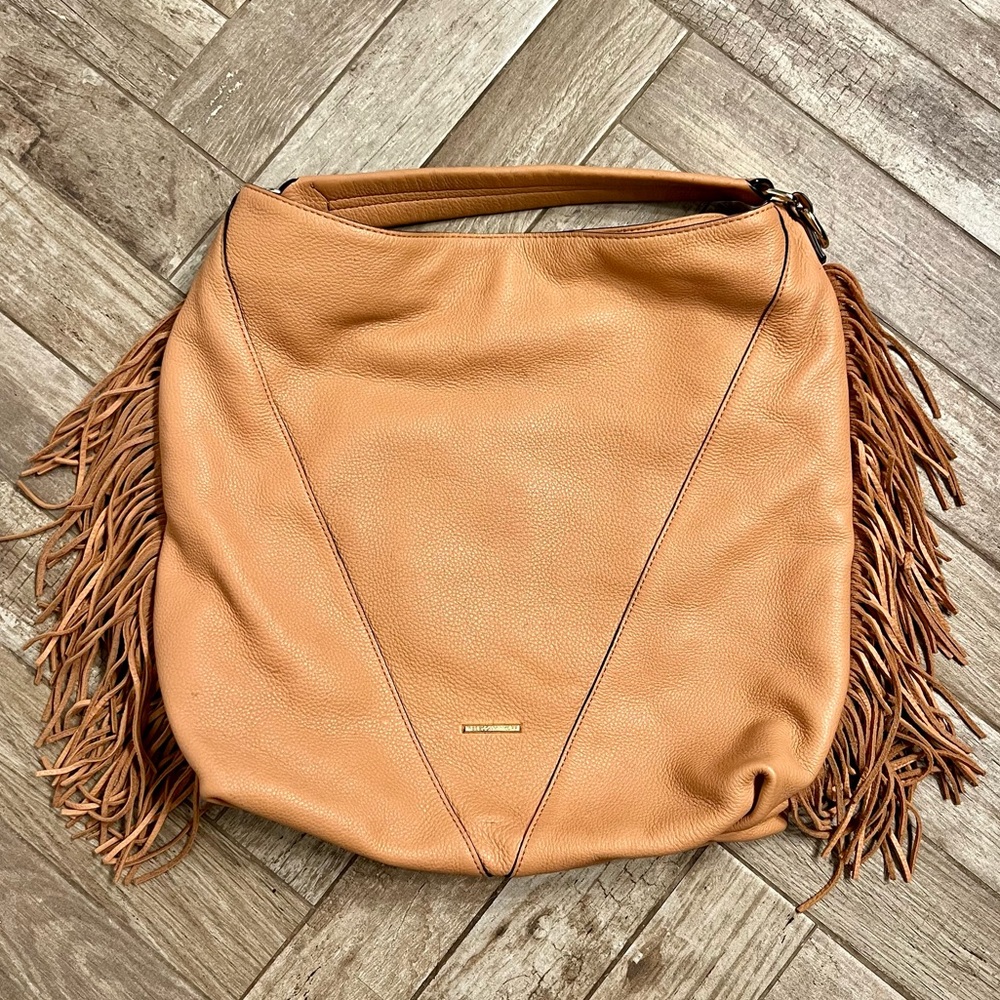 Rebecca Minkoff Moto fringe leather purse with detachable shoulder strap